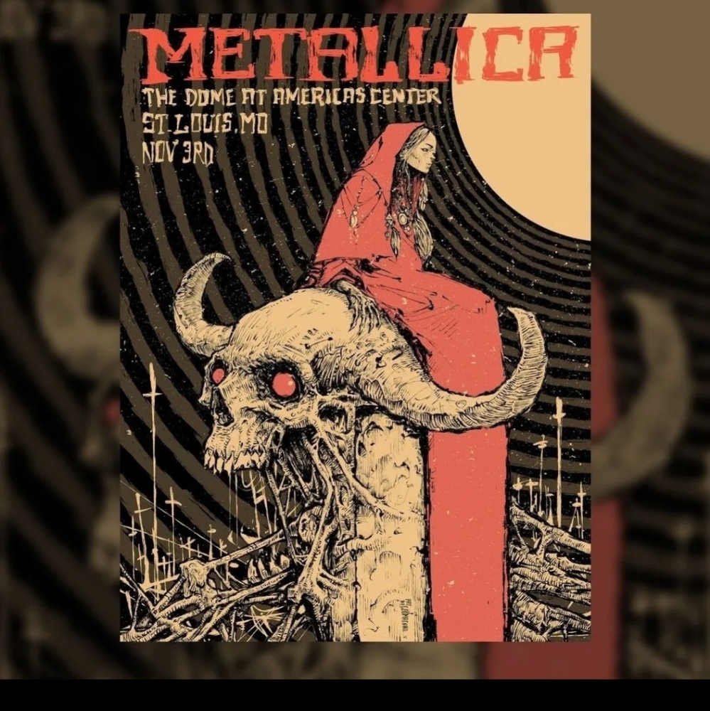 Metallica poster 2023 St Louis